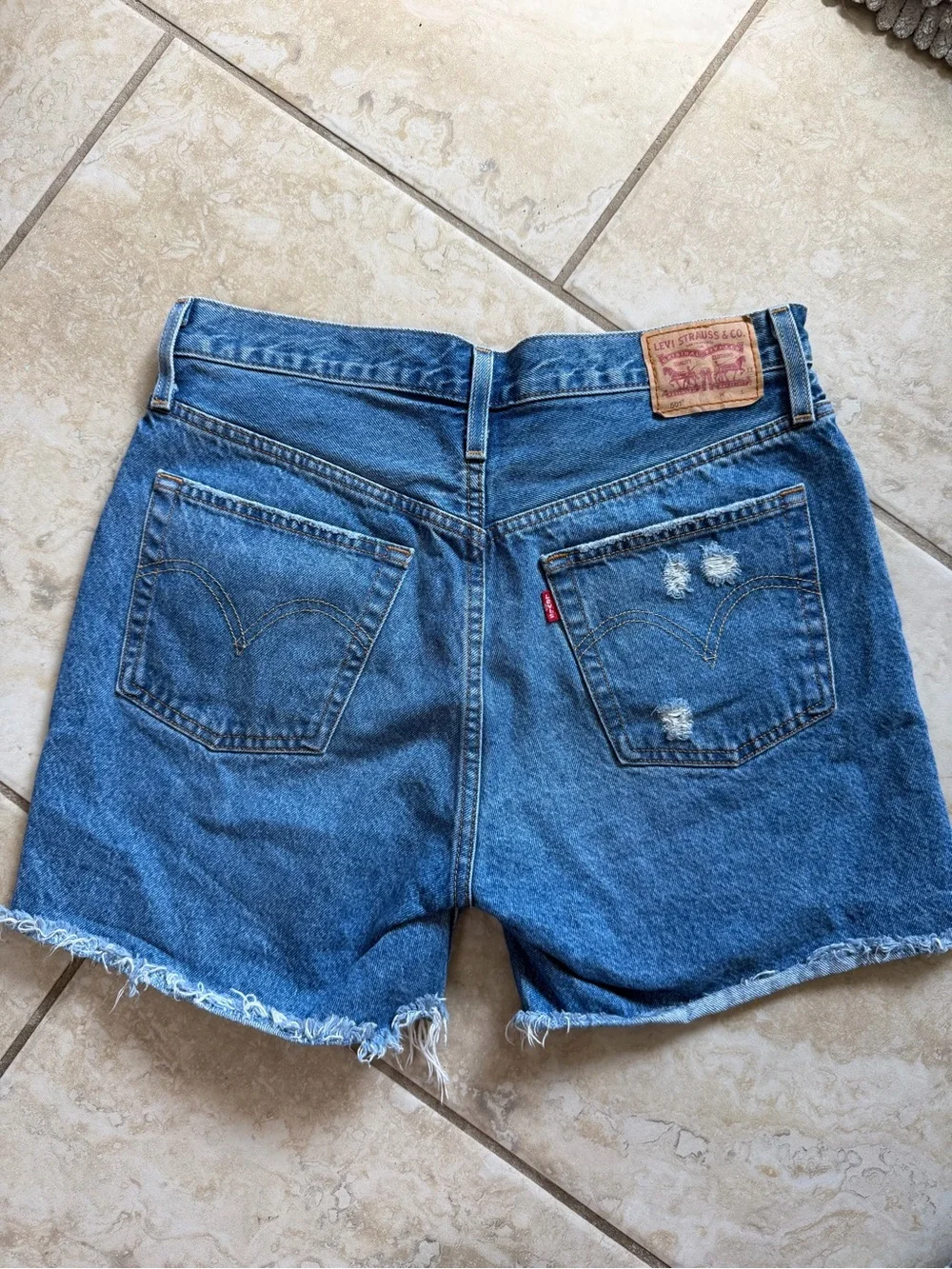 501 denim Levi Women's Cutoff Shorts